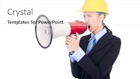  Presentation with emotion - Theme consisting of architect-giving-orders background and a white colored foreground