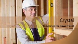  Presentation with spirit - Audience pleasing PPT layouts consisting of architect measuring the wood frame backdrop and a coral colored foreground