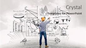  Presentation with architect - Beautiful PPT layouts featuring architect presenting his design backdrop and a light gray colored foreground