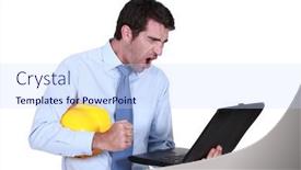  Presentation with architect - Slide deck with architect-shouting-at-laptop background and a sky blue colored foreground