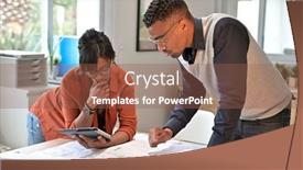  Presentation with eco - Amazing PPT layouts having architect-with-eco-designer-working backdrop and a tawny brown colored foreground