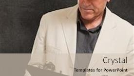  Presentation with architect - Audience pleasing slides consisting of architect writing on clipboard against a grunge background backdrop and a soft green colored foreground