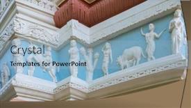  Presentation with hindu gods - Slide deck having architectonic-details-columns-and-gods background and a light blue colored foreground