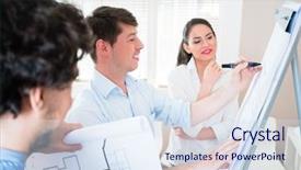  Presentation with building plans - Audience pleasing PPT layouts consisting of architects and civil engineers talk backdrop and a sky blue colored foreground