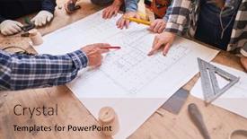  Presentation with architects - Theme enhanced with architects-and-craftsmen-look background and a coral colored foreground