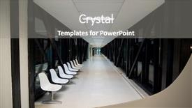  Presentation with waiting room - Presentation featuring architects modern - hospital waiting room background and a gray colored foreground