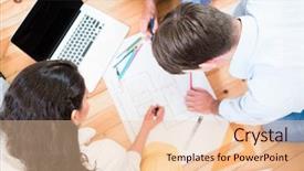  Presentation with civil engineering beton - Audience pleasing theme consisting of architects or civil engineers bent backdrop and a lemonade colored foreground