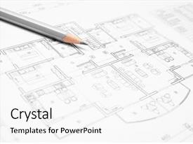Architectural Blueprint Of House Plan PPT template 87 | CrystalGraphics