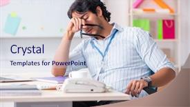  Presentation with working - Presentation consisting of architectural compare - young handsome male designer working background and a  colored foreground