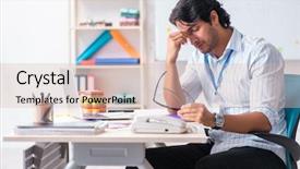  Presentation with working - Slide set featuring architectural compare - young handsome male designer working background and a  colored foreground