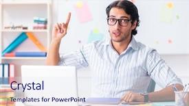  Presentation with young students working in groups - Cool new presentation theme with architectural compare - young handsome male designer working backdrop and a  colored foreground