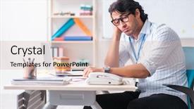  Presentation with working - Cool new PPT theme with architectural compare - young handsome male designer working backdrop and a  colored foreground