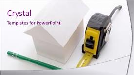  Presentation with comparison - Cool new slide set with architectural comparison - color photo of a model backdrop and a  colored foreground