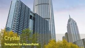  Presentation with complex - Audience pleasing slides consisting of architectural-complex-against-sky backdrop and a tawny brown colored foreground