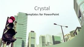  Presentation with complex - Theme with architectural complex against sky in downtown shanghai china background and a cool aqua colored foreground