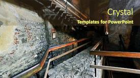  Presentation with architectural - Audience pleasing PPT theme consisting of architectural detail at corvinesti castle romania backdrop and a tawny brown colored foreground