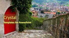  Presentation with architectural - Presentation design enhanced with architectural-detail-in-fiera-di background and a tawny brown colored foreground