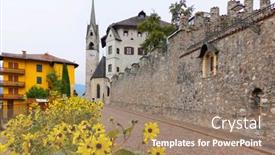  Presentation with architectural - Presentation consisting of architectural-detail-in-fiera-di background and a coral colored foreground