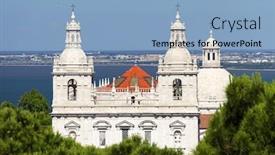  Presentation with architectural - Amazing presentation design having architectural-detail-in-lisbon-portugal backdrop and a light blue colored foreground