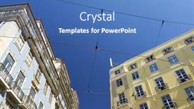  Presentation with architectural - Presentation theme featuring architectural-detail-in-lisbon-portugal background and a teal colored foreground