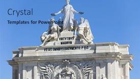  Presentation with architectural - Amazing presentation theme having architectural-detail-in-lisbon-portugal backdrop and a teal colored foreground