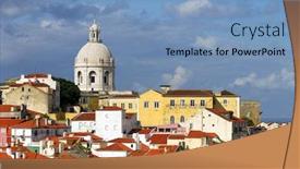  Presentation with architectural - Theme featuring architectural-detail-in-lisbon-portugal background and a teal colored foreground