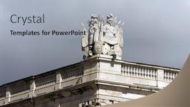  Presentation with architectural - Colorful PPT layouts enhanced with architectural-detail-in-lisbon-portugal backdrop and a light blue colored foreground