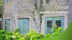  Presentation with croatia - PPT theme with architectural-detail-in-omis-croatia background and a gray colored foreground