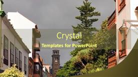  Presentation with architectural - Audience pleasing slide deck consisting of architectural detail in san cristobal de la laguna tenerife canary islands backdrop and a tawny brown colored foreground