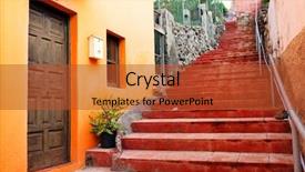  Presentation with architectural - PPT theme with architectural detail in san sebastian background and a  colored foreground