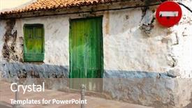  Presentation with architectural - Beautiful PPT theme featuring architectural detail in san sebastian backdrop and a  colored foreground