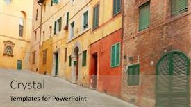  Presentation with unesco - Cool new theme with architectural-detail-in-siena-toscana backdrop and a coral colored foreground