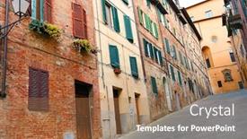  Presentation with world heritage - PPT theme consisting of architectural-detail-in-siena-toscana background and a coral colored foreground
