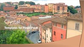 Presentation with world heritage - PPT layouts having architectural-detail-in-siena-toscana background and a coral colored foreground