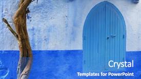  Presentation with architectural - Colorful PPT layouts enhanced with the medina of chefchaouen backdrop and a cobalt blue colored foreground