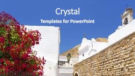  Presentation with algarve - Presentation design with architectural detail in the old town of faro algarve portugal background and a teal colored foreground