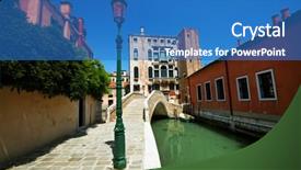  Presentation with architectural - Cool new slide set with architectural detail in venice italy backdrop and a teal colored foreground