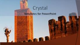  Presentation with moroccan - Beautiful slide set featuring architectural-detail-of-a-moroccan backdrop and a light blue colored foreground