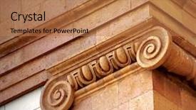  Presentation with architectural - Colorful presentation enhanced with roman scroll - architectural detail of a mosque backdrop and a coral colored foreground