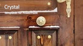  Presentation with architectural - Slide set featuring architectural detail of a ruinous door background and a tawny brown colored foreground