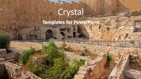  Presentation with jerusalem - Colorful slide set enhanced with architectural-detail-of-a-section backdrop and a coral colored foreground