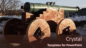  Presentation with architectural - PPT theme with architectural-detail-of-akershus-fortress background and a tawny brown colored foreground