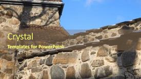  Presentation with architectural - Presentation theme featuring architectural-detail-of-akershus-fortress background and a tawny brown colored foreground