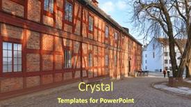  Presentation with architectural - Slides having architectural-detail-of-akershus-fortress background and a tawny brown colored foreground