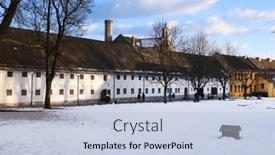  Presentation with architectural - Presentation enhanced with architectural-detail-of-akershus-fortress background and a light blue colored foreground