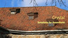  Presentation with architectural - Presentation theme with architectural-detail-of-akershus-fortress background and a tawny brown colored foreground