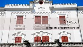  Presentation with transylvania - Colorful presentation design enhanced with architectural-detail-of-alba-iulia backdrop and a soft green colored foreground