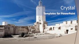  Presentation with world heritage sites - Colorful slides enhanced with architectural-detail-of-mazagan-el backdrop and a ocean colored foreground