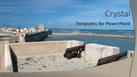  Presentation with world heritage sites - Presentation theme having architectural-detail-of-mazagan-el background and a light blue colored foreground