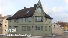  Presentation with architectural - Presentation having architectural-detail-of-svolvaer-resort background and a gray colored foreground